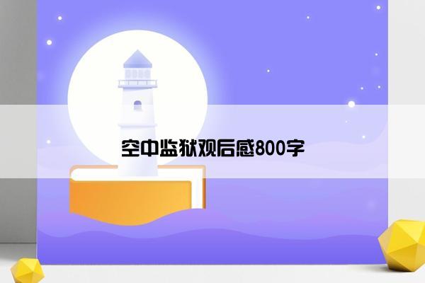 空中监狱观后感800字